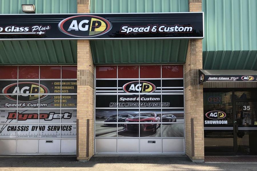Auto Glass Plus technician replacing a windshield in Newmarket